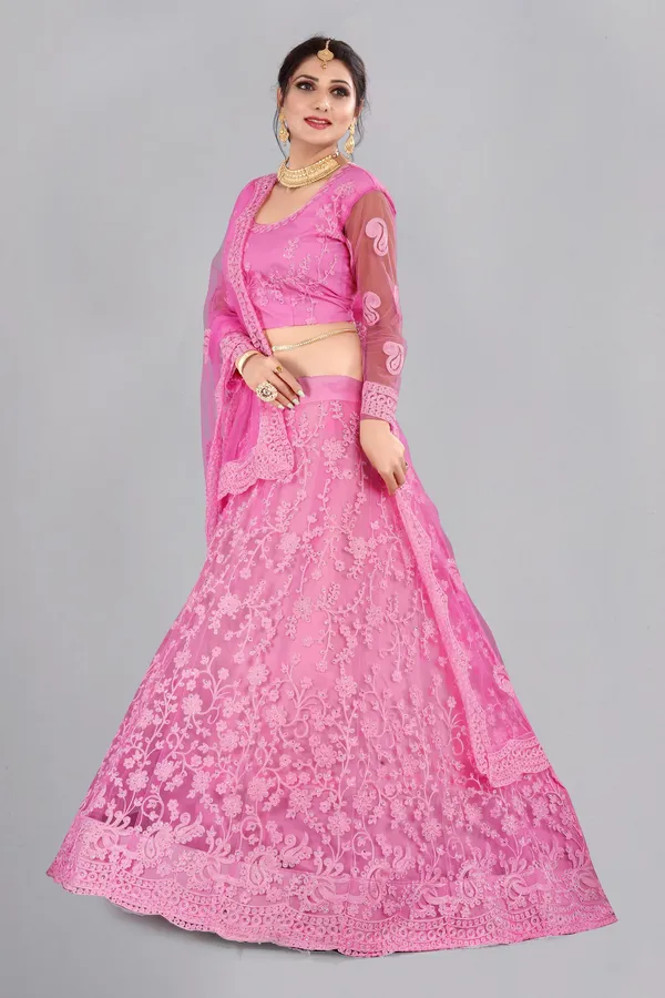 Baby_Pink_Thread_Work_Lehenga_Choli_With_Dupatta_For_Women