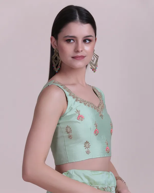 Light_Green_Thread_Work_Lehenga_Choli_With_Dupatta_For_Women