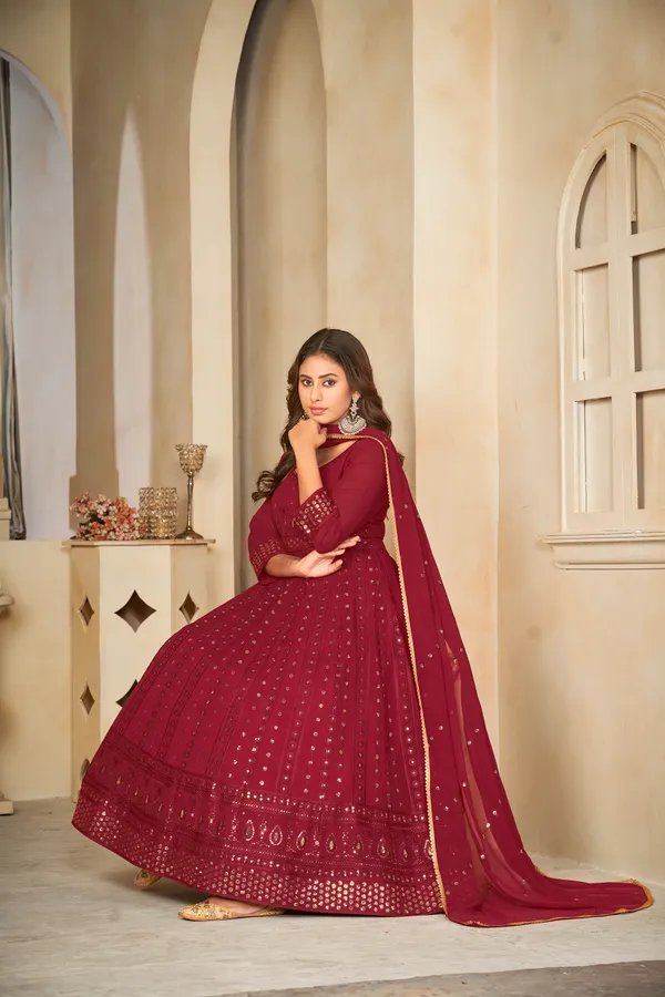 Maroon_Crepe_Anarkali_Suit_For_Women