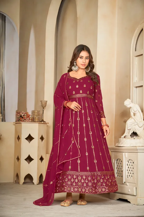 Dark_Pink_Crepe_Anarkali_Suit_For_Women