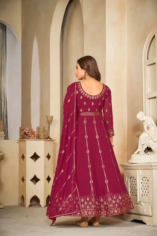 Dark_Pink_Crepe_Anarkali_Suit_For_Women