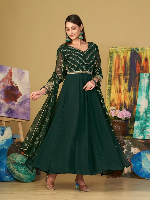 Green_Crepe_Anarkali_Suit_For_Women