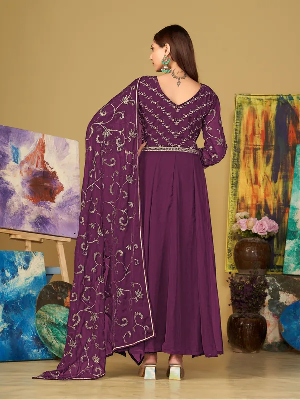 Purple_Crepe_Anarkali_Suit_For_Women