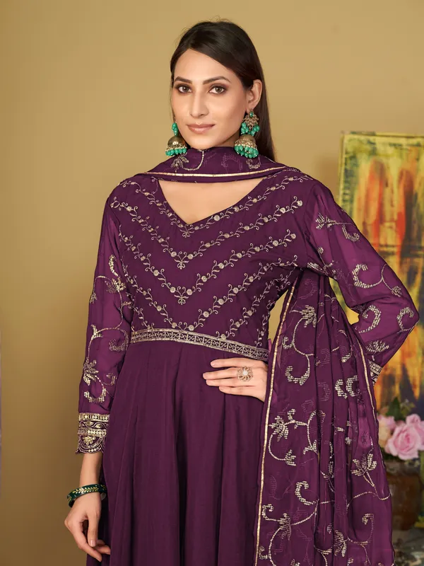 Purple_Crepe_Anarkali_Suit_For_Women