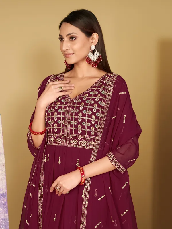 Pink_Crepe_Anarkali_Suit_For_Women