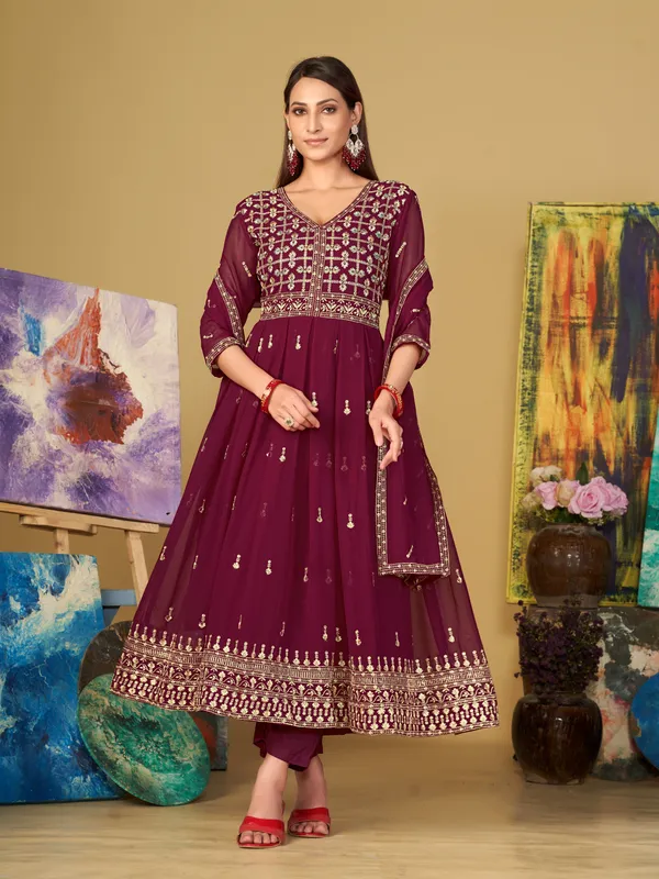 Pink_Crepe_Anarkali_Suit_For_Women