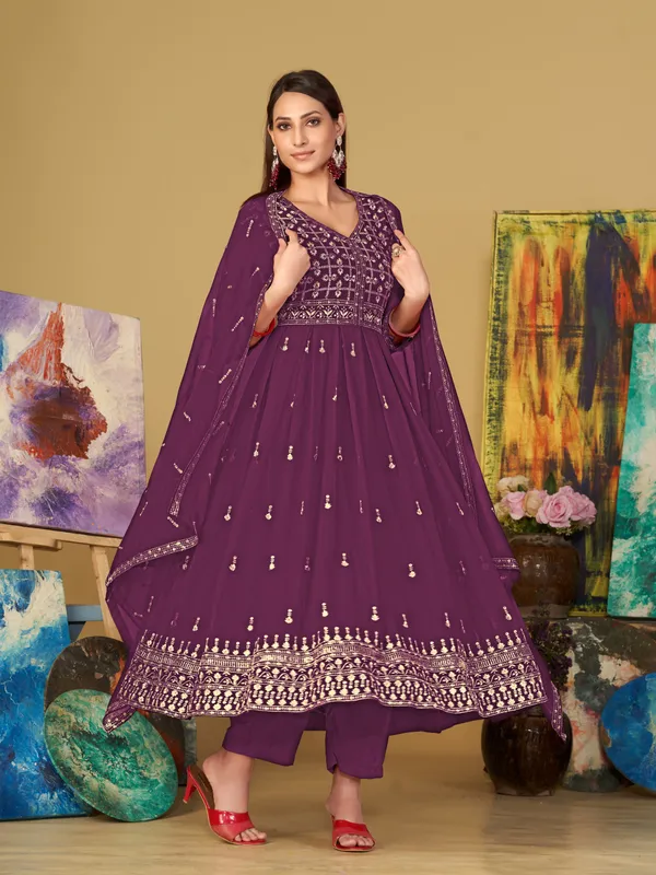 Purple_Crepe_Anarkali_Suit_For_Women