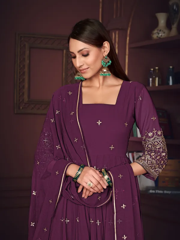 Purple_Crepe_Anarkali_Suit_For_Women