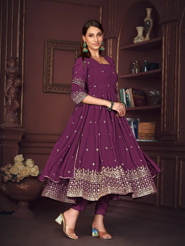 Purple_Crepe_Anarkali_Suit_For_Women