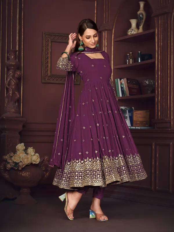Purple_Crepe_Anarkali_Suit_For_Women