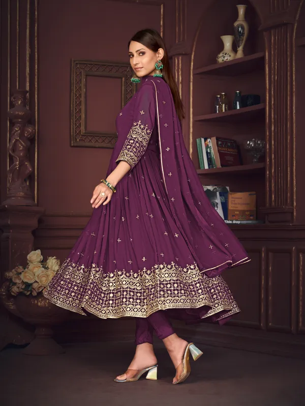 Purple_Crepe_Anarkali_Suit_For_Women