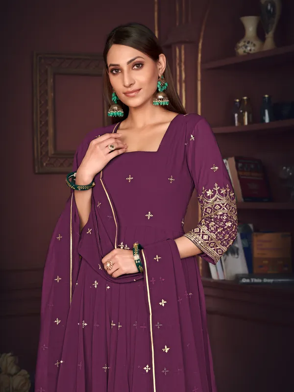 Purple_Crepe_Anarkali_Suit_For_Women