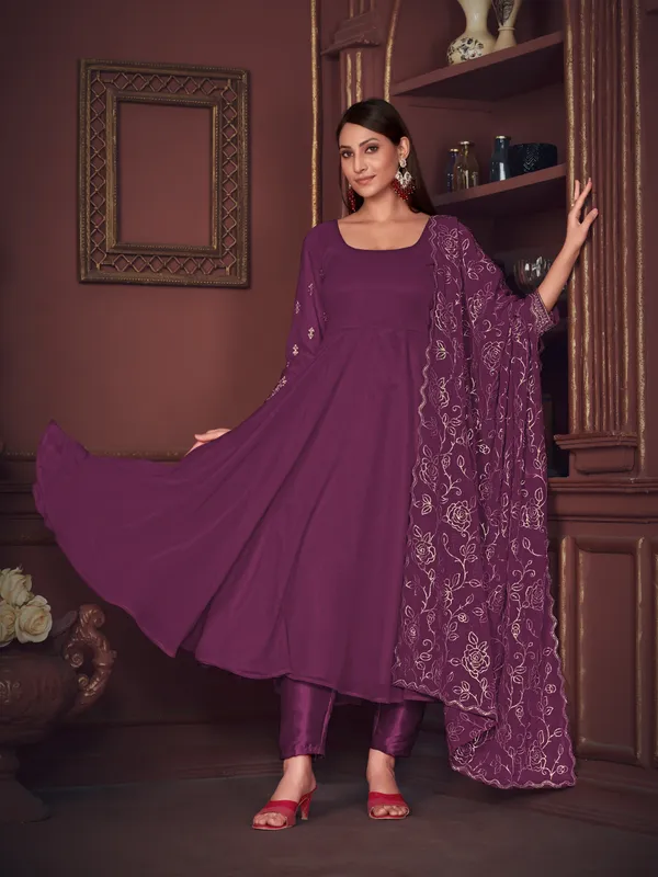 Purple_Crepe_Anarkali_Suit_For_Women