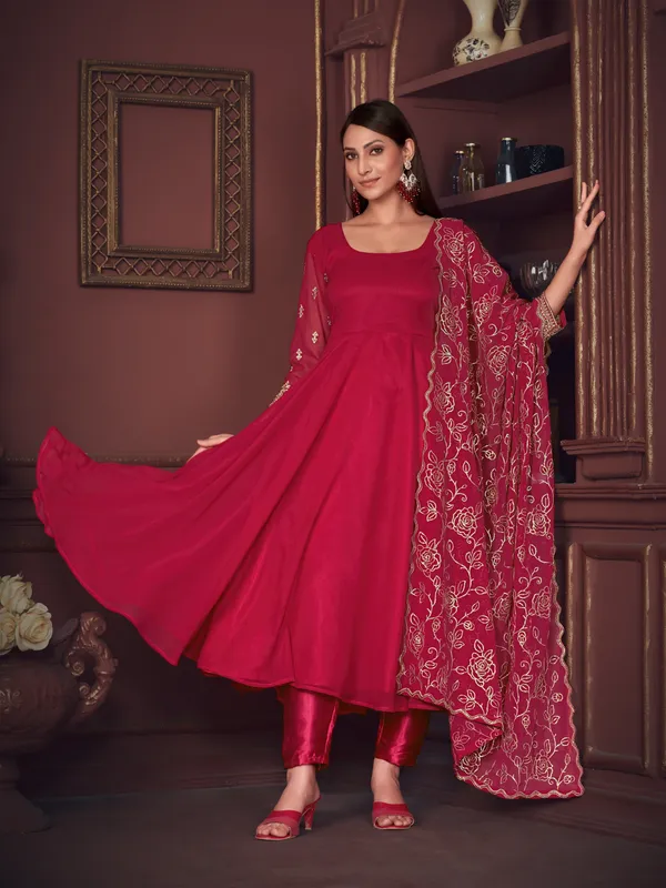 Pink_Crepe_Anarkali_Suit_For_Women