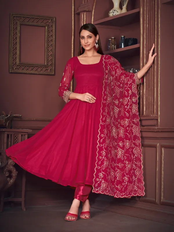 Pink_Crepe_Anarkali_Suit_For_Women