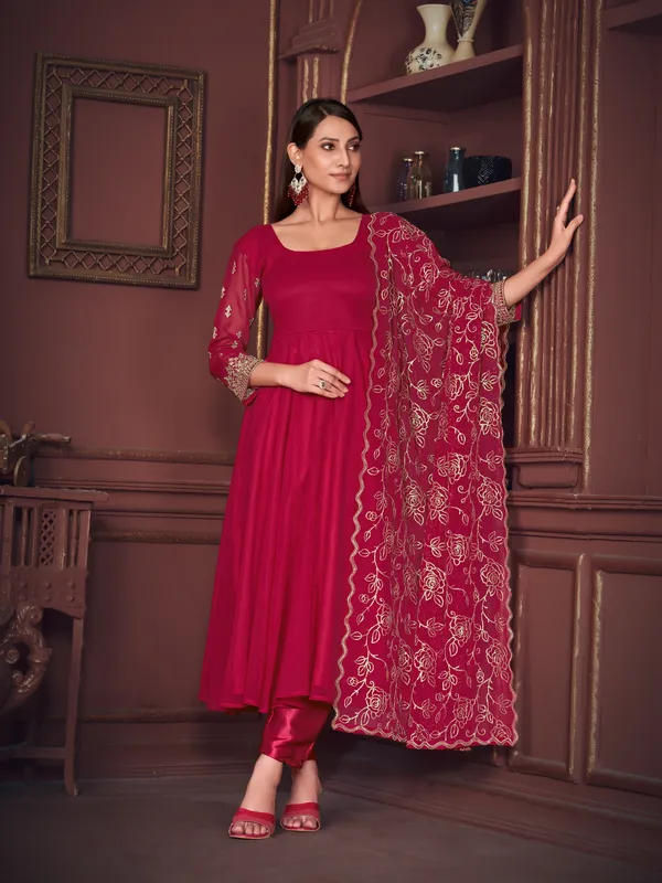 Pink_Crepe_Anarkali_Suit_For_Women