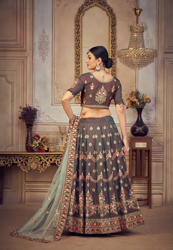 Sky_Blue_Thread_Work_Lehenga_Choli_With_Dupatta_For_Women