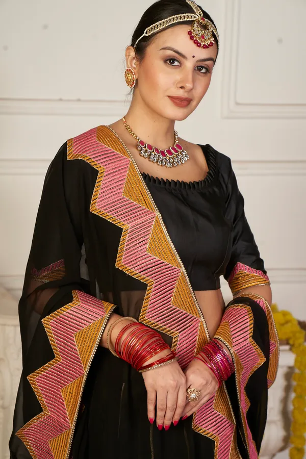 Black_Thread_Work_Lehenga_Choli_With_Dupatta_For_Women