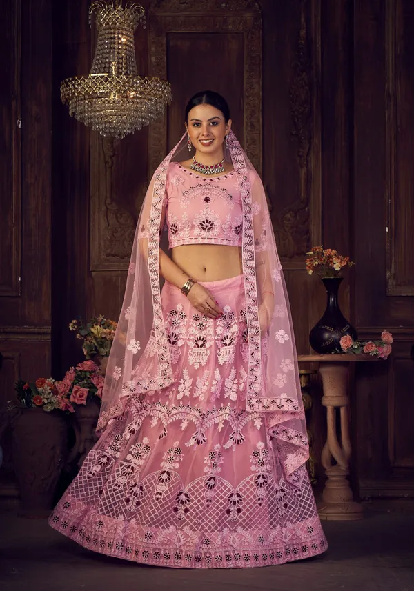 Light_Pink_Thread_Lehenga_Choli_With_Dupatta_For_Women