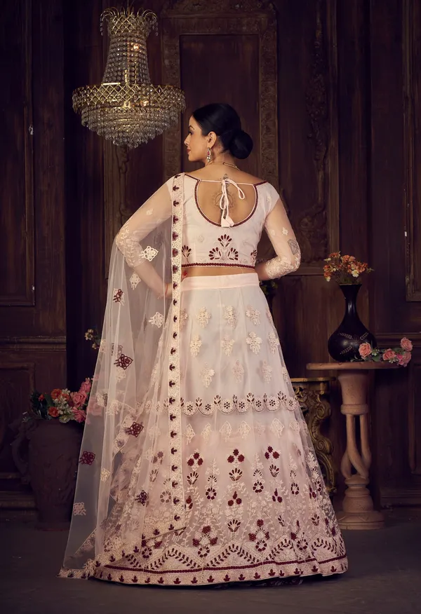 Pink_Thread_Work_Lehenga_Choli_With_Dupatta_For_Women