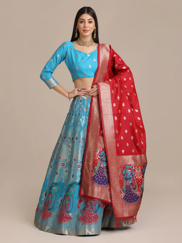 Sky_Blue_Zari_Lehenga_Choli_With_Dupatta_For_Women