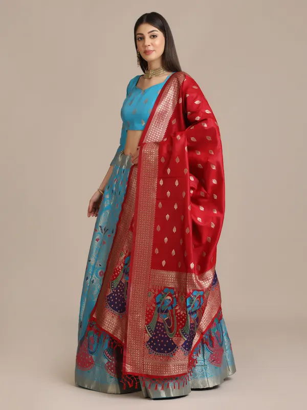Sky_Blue_Zari_Lehenga_Choli_With_Dupatta_For_Women
