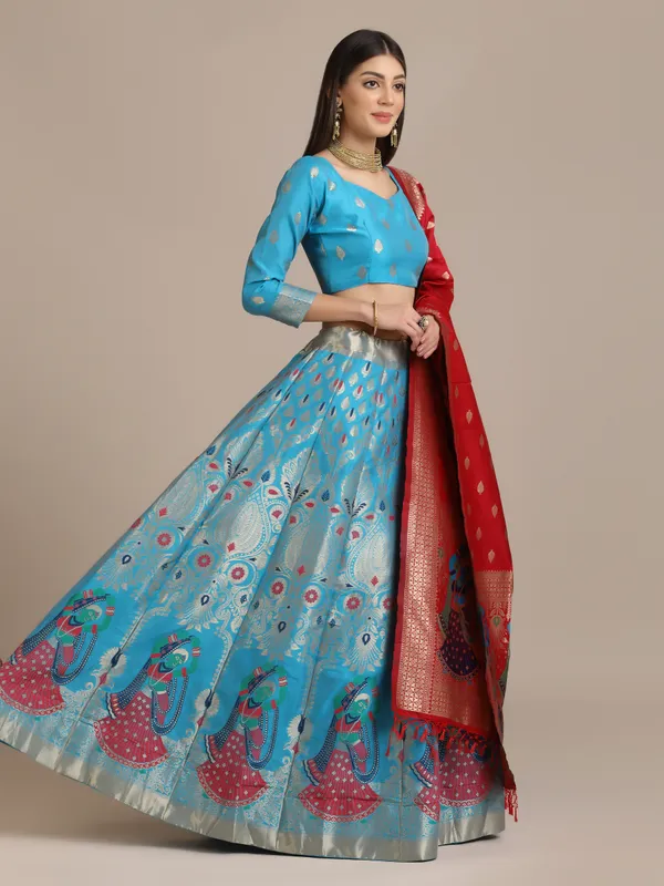 Sky_Blue_Zari_Lehenga_Choli_With_Dupatta_For_Women