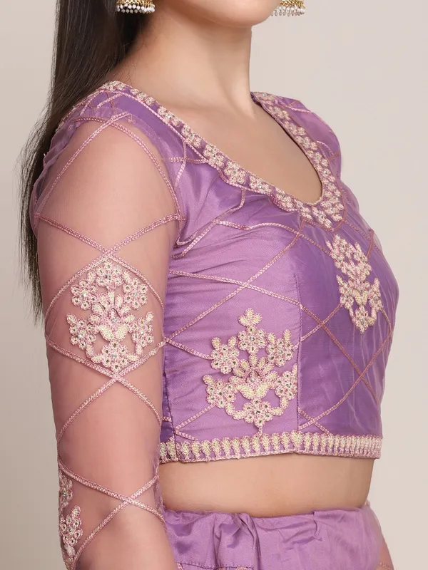 Purple_Thread_Work_Lehenga_Choli_With_Dupatta_For_Women