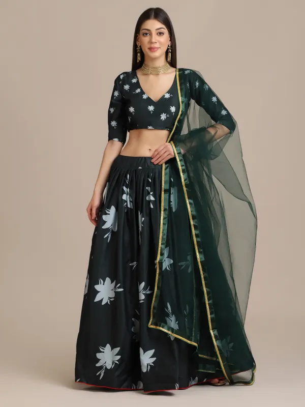 Green_Floral_Lehenga_Choli_With_Dupatta_For_Women
