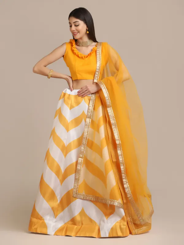 Yellow_Printed_Lehenga_Choli_With_Dupatta_For_Women
