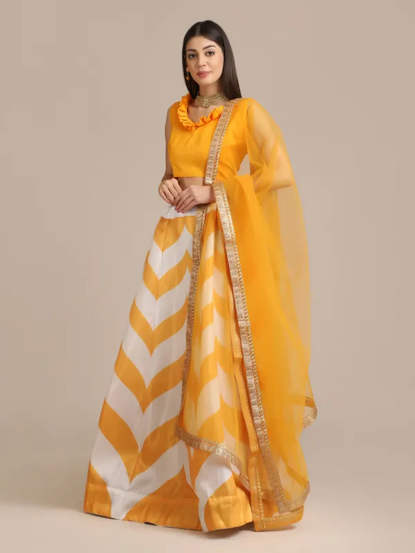 Yellow_Printed_Lehenga_Choli_With_Dupatta_For_Women