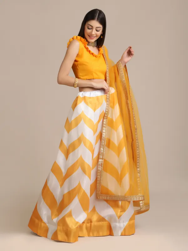 Yellow_Printed_Lehenga_Choli_With_Dupatta_For_Women