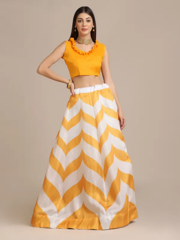 Yellow_Printed_Lehenga_Choli_With_Dupatta_For_Women