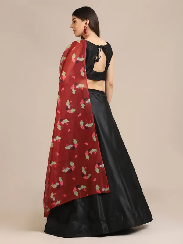 Black_Printed_Lehenga_Choli_With_Dupatta_For_Women