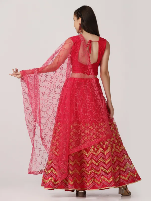 Pink_Thread_Work_Lehenga_Choli_With_Dupatta_For_Women