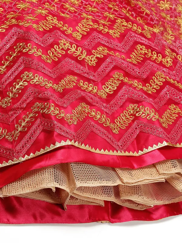 Pink_Thread_Work_Lehenga_Choli_With_Dupatta_For_Women