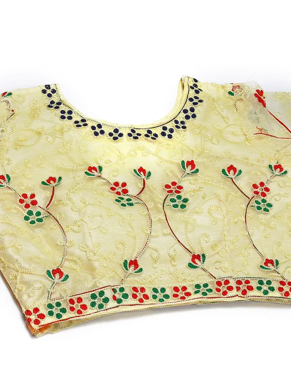 Yellow_Thread_Work_Lehenga_Choli_With_Dupatta_For_Women