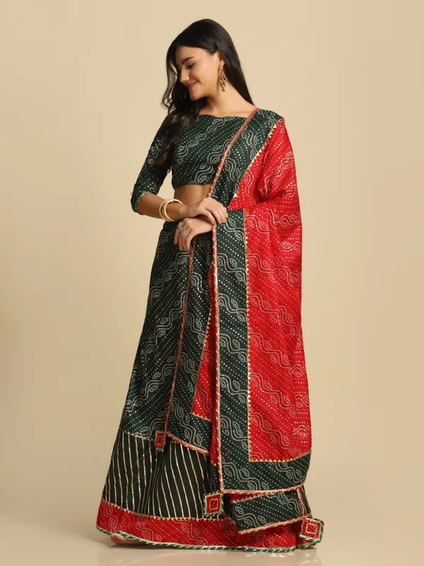 Green_Printed_Lehenga_Choli_With_Dupatta_For_Women