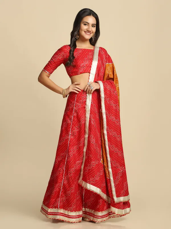 Red_Printed_Lehenga_Choli_With_Dupatta_For_Women