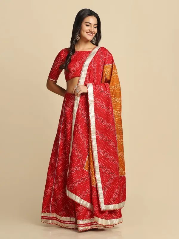 Red_Printed_Lehenga_Choli_With_Dupatta_For_Women