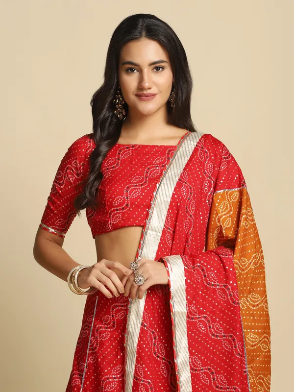 Red_Printed_Lehenga_Choli_With_Dupatta_For_Women