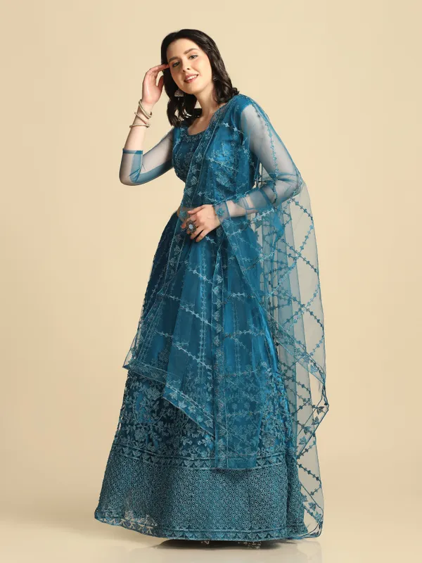Rama_Thread_Work_Lehenga_Choli_With_Dupatta_For_Women