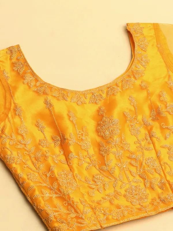 Yellow_Thread_Work_Lehenga_Choli_With_Dupatta_For_Women