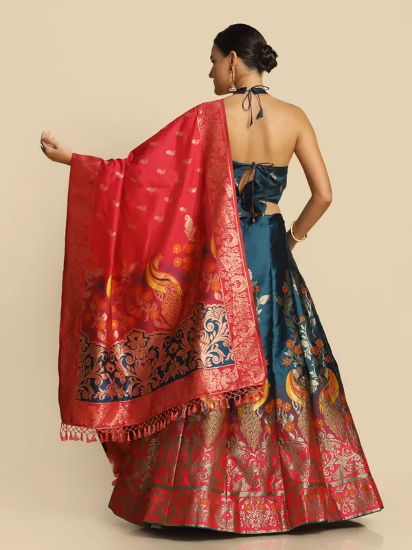 Rama_Gold_Woven_Work_Lehenga_Choli_With_Dupatta_For_Women