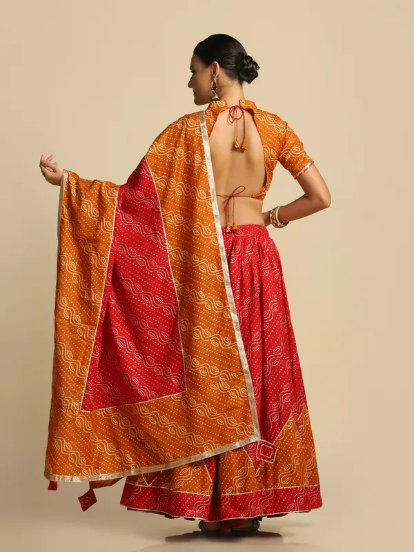 Red&_Yellow_Printed_Lehenga_Choli_With_Dupatta_For_Women