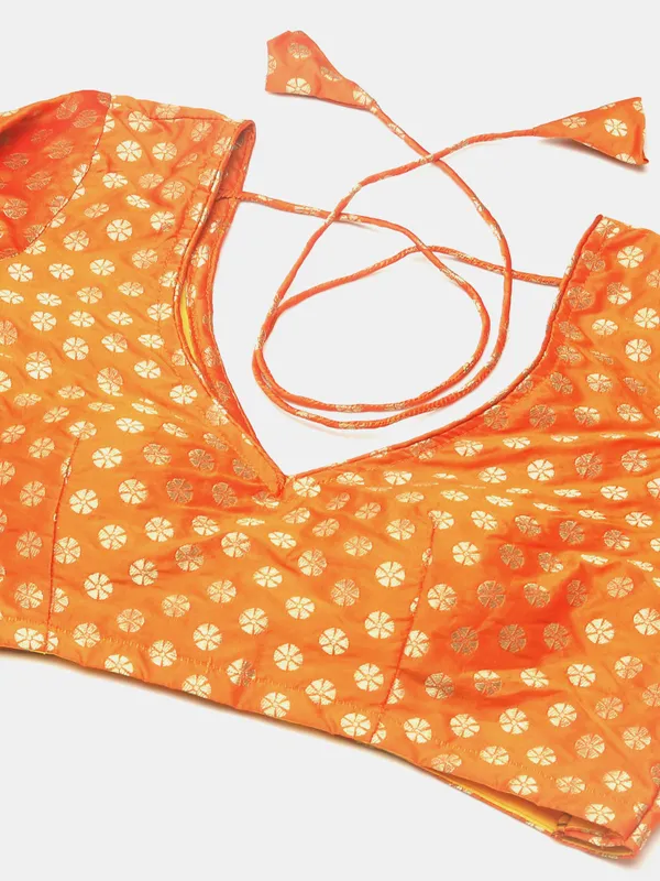 Musterd_Woven_Lehenga_Choli_With_Dupatta_For_Women
