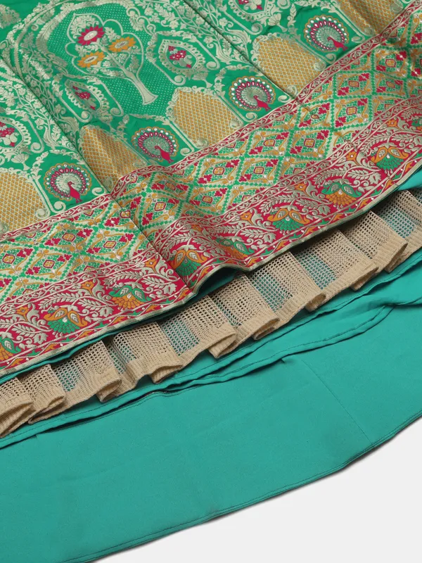 Rama_Woven_Lehenga_Choli_With_Dupatta_For_Women