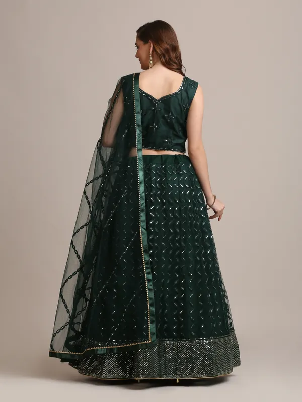 Green_Embellished_Work_Lehenga_Choli_With_Dupatta_For_Women