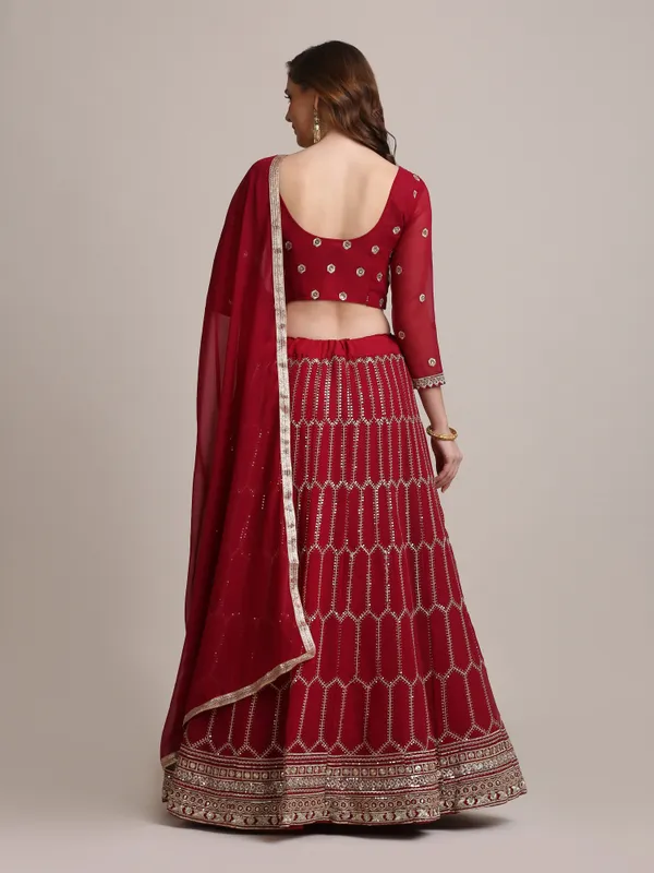 Pink_Sequence_Lehenga_Choli_With_Dupatta_For_Women