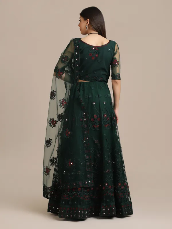 Green_Thread_Work_Lehenga_Choli_With_Dupatta_For_Women